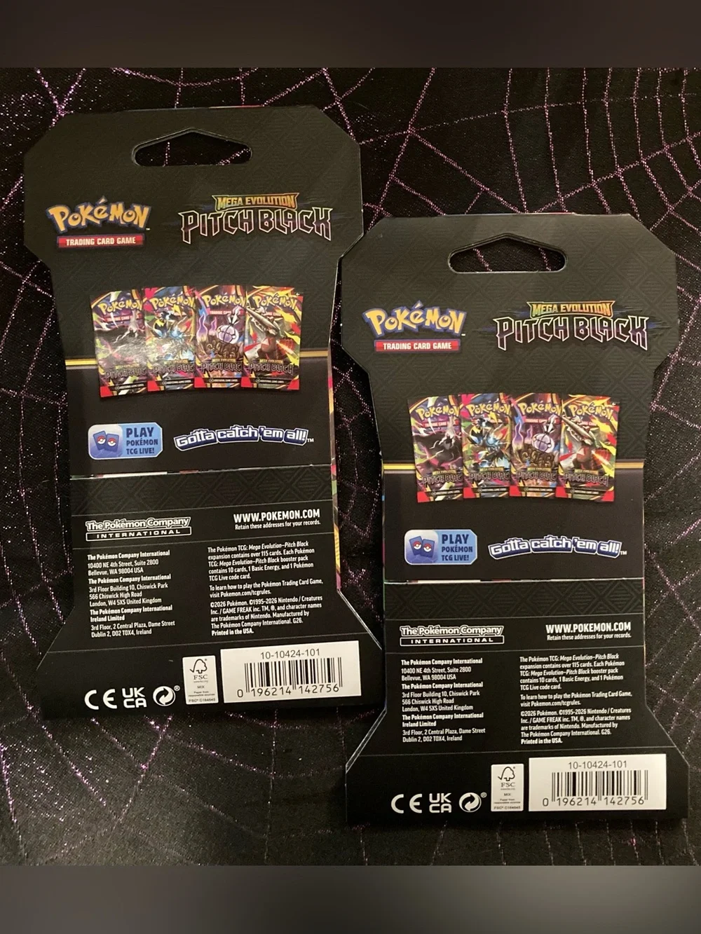 2 Mega Evolution Pitch Black Booster Packs